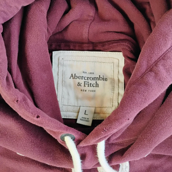 Abercrombie & Fitch Y2K Graphic Letter Hoodie Sweatshirt Mens Large Collegiate - Picture 7 of 14